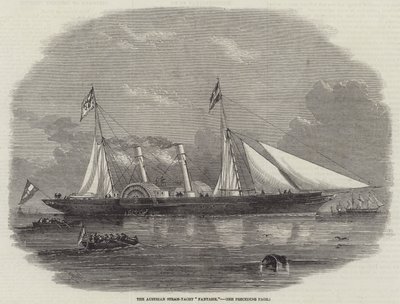 Le yacht à vapeur autrichien Fantasie - Edwin Weedon