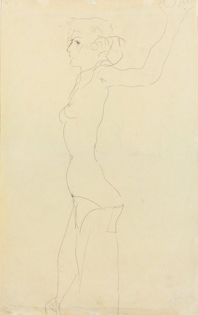 Nu féminin - Egon Schiele