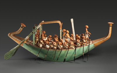 Modèle de bateau à pagaie, Moyen Empire - Egyptian 12th Dynasty