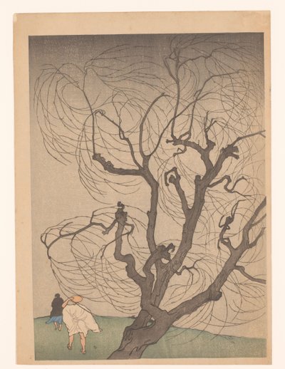 Arbre dans le vent - Emil Orlik