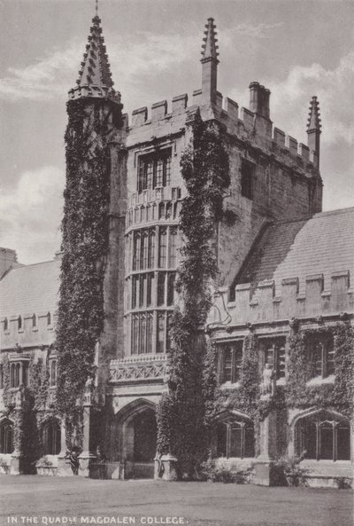 Dans la cour, Magdalen College - English Photographer