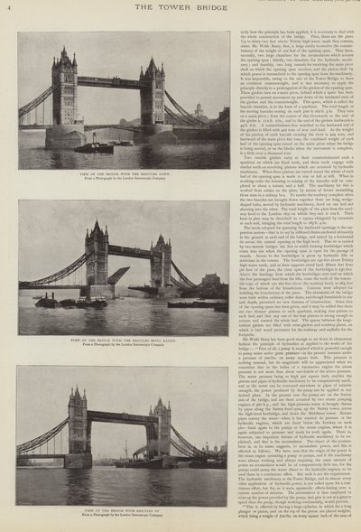 La construction du Tower Bridge, Londres - English Photographer