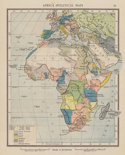 Afrique, Carte Politique - English School