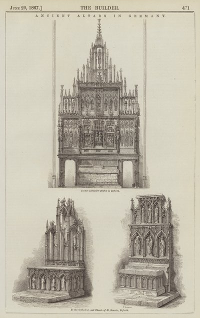 Autels Anciens en Allemagne (gravure) - English School