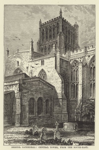 Cathédrale de Bristol, tour centrale, vue du sud-est - English School