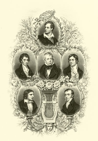 Byron, Southey, Scott, Coleridge, Keats, Montgomery - English School