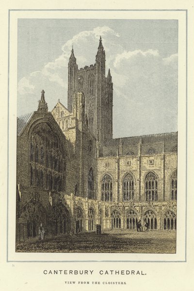 Cathédrale de Canterbury, vue depuis les cloîtres - English School