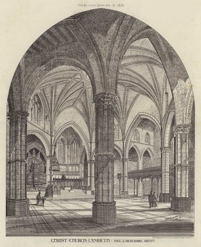 Église du Christ, Lambeth (gravure) - English School