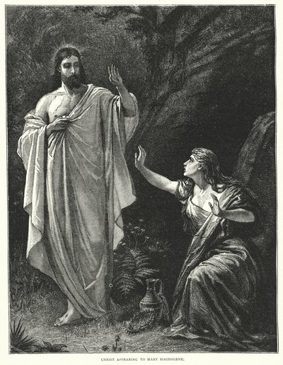 Le Christ apparaissant à Marie-Madeleine (gravure) - English School