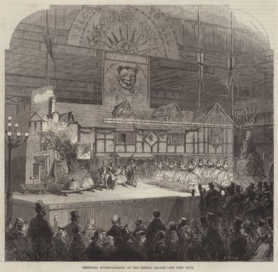 Divertissements de Noël au Crystal Palace (gravure) - English School