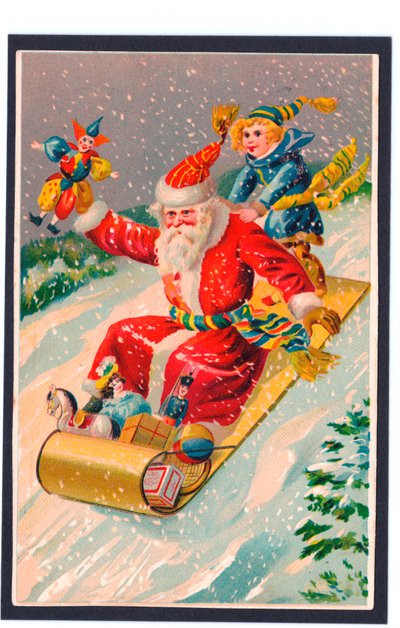 Carte postale de Noël, vers 1907 - English School