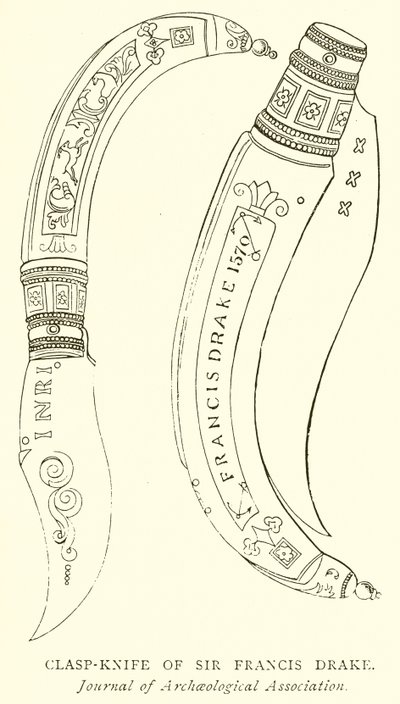 Couteau de poche de Sir Francis Drake - English School