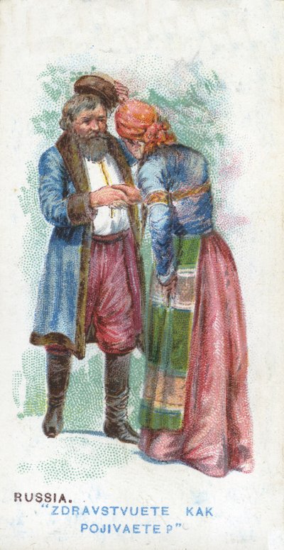 Salutation coutumière en Russie, 1907 - English School