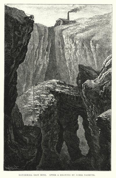 Mine de fer de Dannemora (gravure) - English School