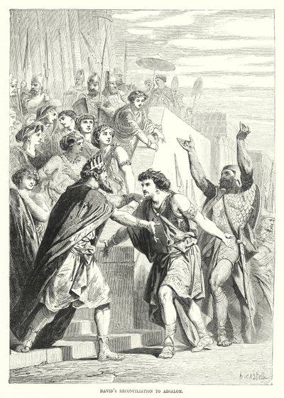 Réconciliation de David avec Absalom (gravure) - English School