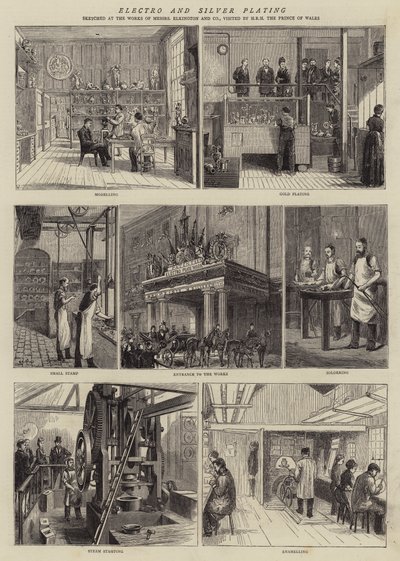 Électro et argenture (gravure) - English School