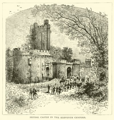 Château féodal au XIe siècle - English School