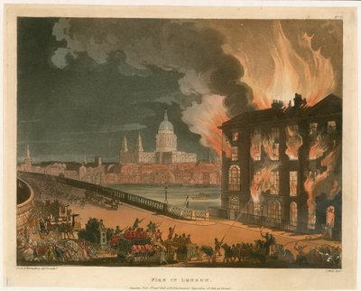 Incendie à Londres. Publié le 1er septembre 1808 - English School