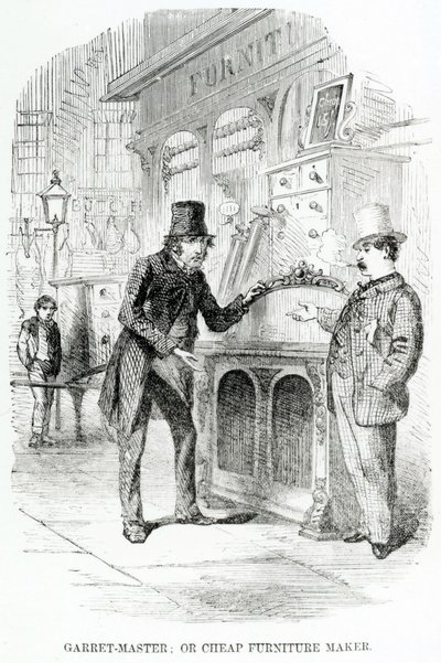 Garret-Master, ou fabricant de meubles bon marché, vers 1840 - English School