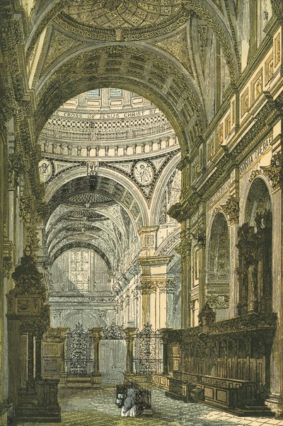 Intérieur de la cathédrale Saint-Paul, Londres - English School