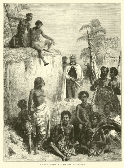 Kamehameha I et ses guerriers - English School