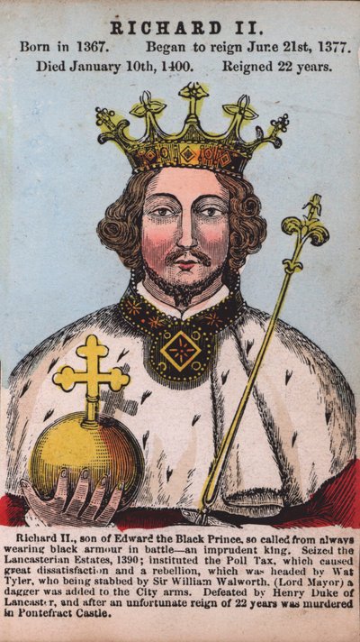 Roi Richard II (gravure en couleur) - English School