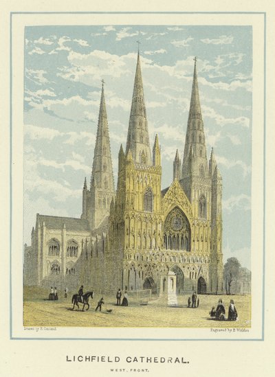 Cathédrale de Lichfield, façade ouest - English School