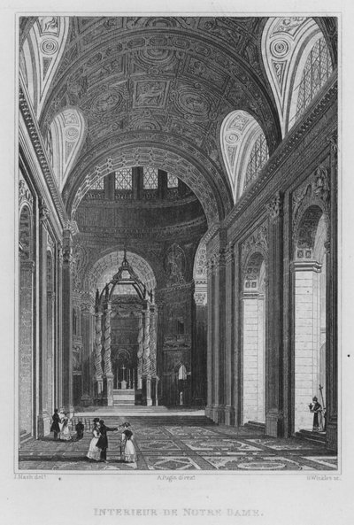 Paris, intérieur de Notre-Dame - English School