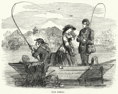 Pêche en barque (gravure) - English School