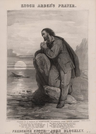 Enoch Arden de Tennyson (lithographie) - English School