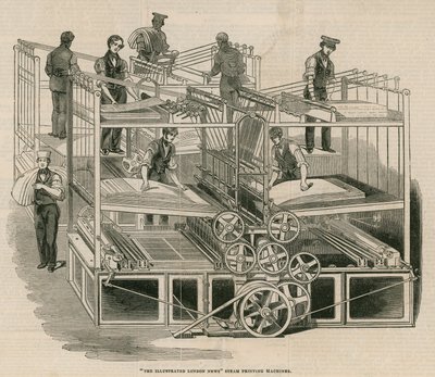 Les machines à imprimer à vapeur de The Illustrated London News - English School