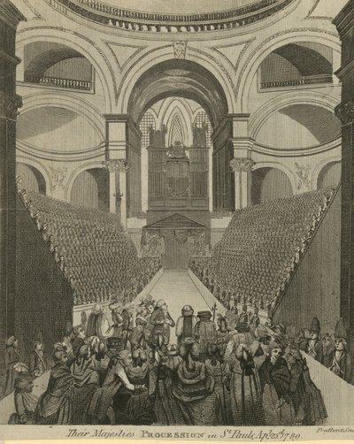 Procession de leurs majestés dans la cathédrale Saint-Paul - English School