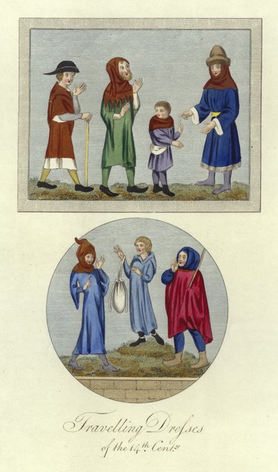 Robes de voyage du 14ème siècle - English School