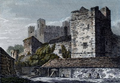 Vue du château de Rochester, Kent, vers 1830 - English School