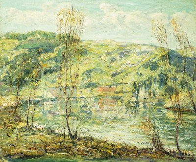 Reflets sur le lac - Ernest Lawson