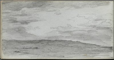 Carnet de croquis, page 34 : Étude de paysage - Jean Louis Ernest Meissonier