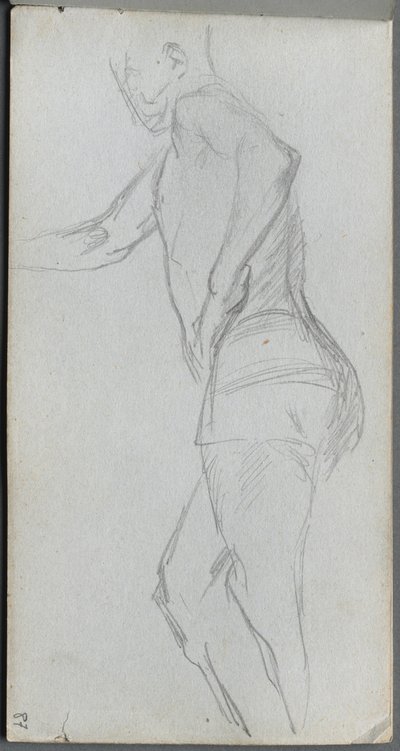 Carnet de croquis, page 87 : Étude de figure - Ernest Meissonier