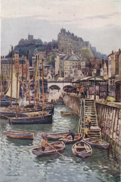 Le Port de Pêche, Folkestone - Ernest William Haslehust