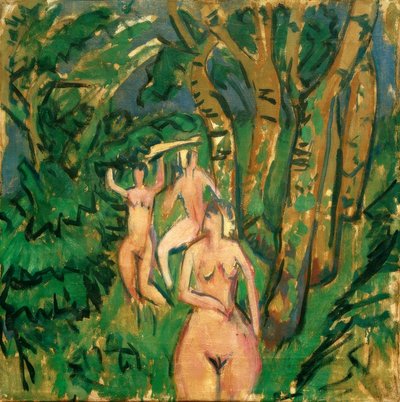 Trois nus dans la forêt - Ernst Ludwig Kirchner