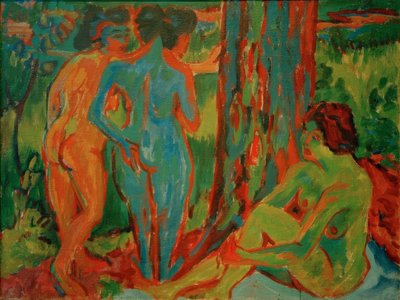 Trois nus dans la forêt - Ernst Ludwig Kirchner