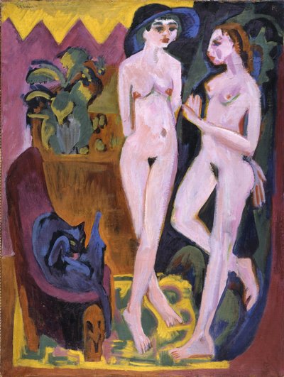 Deux nus dans une chambre - Ernst Ludwig Kirchner