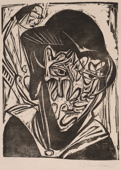 Femme avec un voile - Ernst Ludwig Kirchner