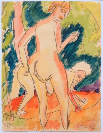 Deux filles se baignant - Ernst Ludwig Kirchner