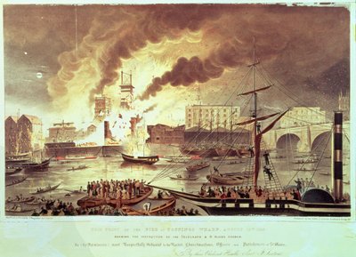 Incendie de Toppings Wharf, 1843 - F. Sexton