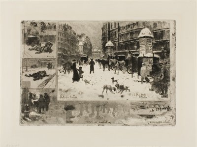 Hiver à Paris - Felix Hilaire Buhot