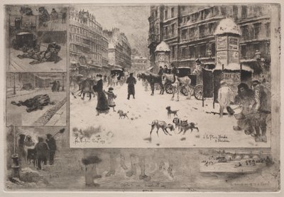 Hiver à Paris - Felix Hilaire Buhot