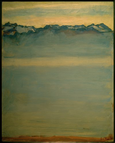 Lac Léman avec les Alpes savoyardes - Ferdinand Hodler