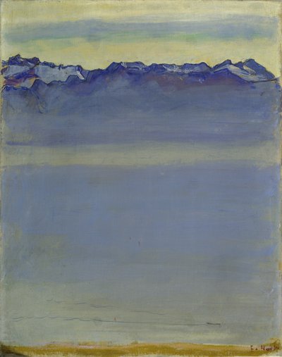 Lac Léman avec les Alpes de Savoie - Ferdinand Hodler