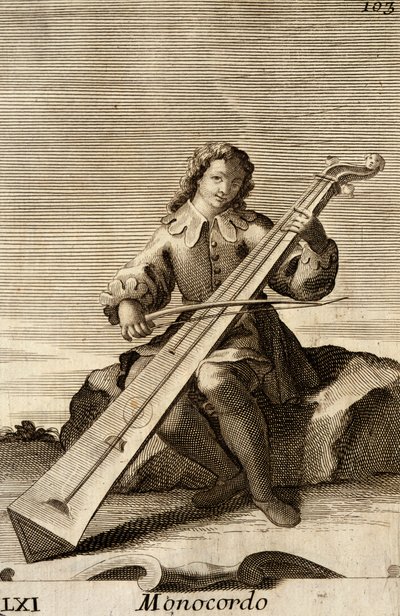 Homme jouant du monocorde - Filippo Bonanni