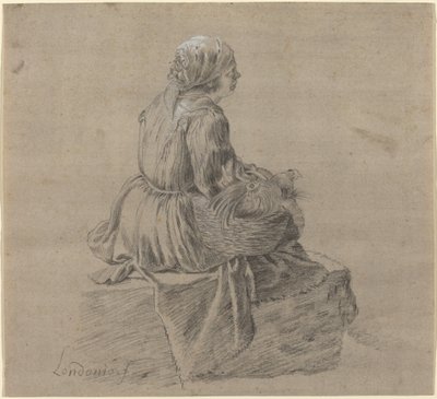 Femme paysanne assise - Francesco Londonio